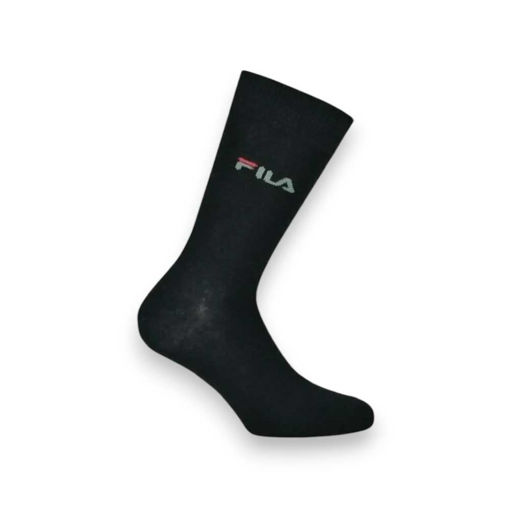 Picture of FILA LIFESTYLE PLAIN SOCKS 3 PACK BLACK 43-46